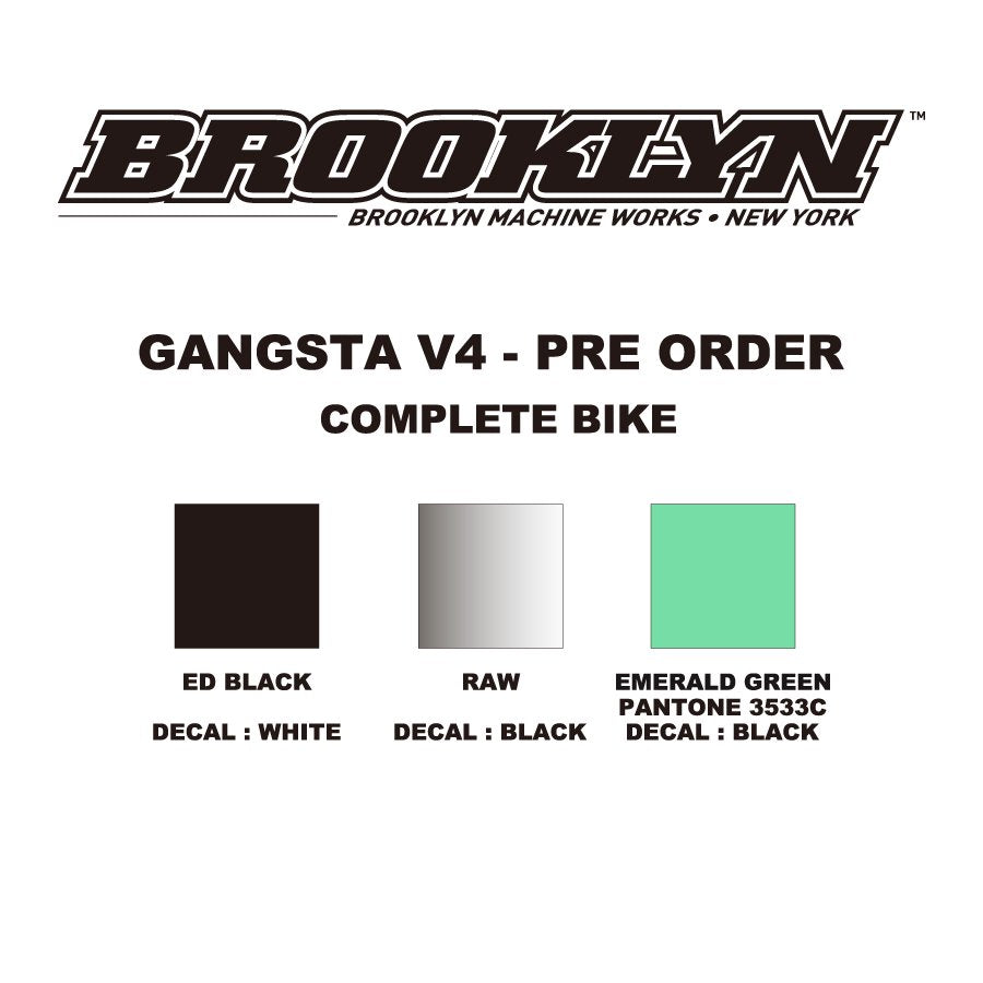 予約（2024年3月発売）】Brooklyn Machine Works Gangsta V4 フレーム